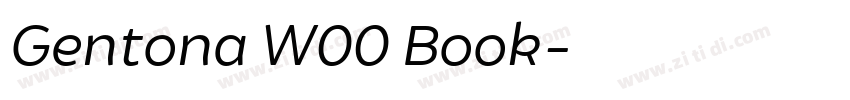 Gentona W00 Book字体转换